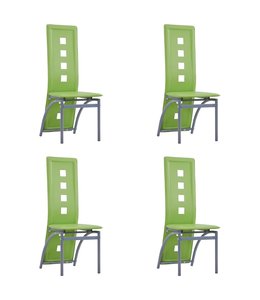 Eetkamerstoelen 4 st kunstleer groen