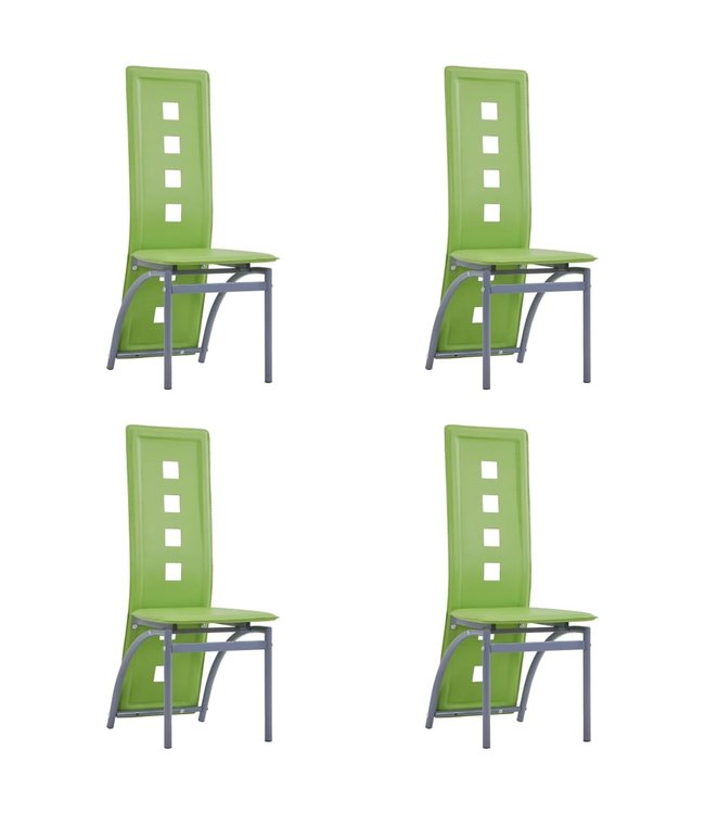 Eetkamerstoelen 4 st kunstleer groen