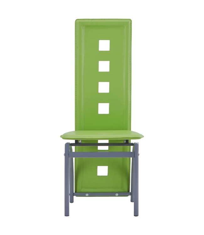 Eetkamerstoelen 2 st kunstleer groen