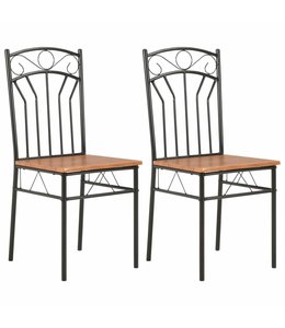 Eetkamerstoelen 2 st MDF bruin