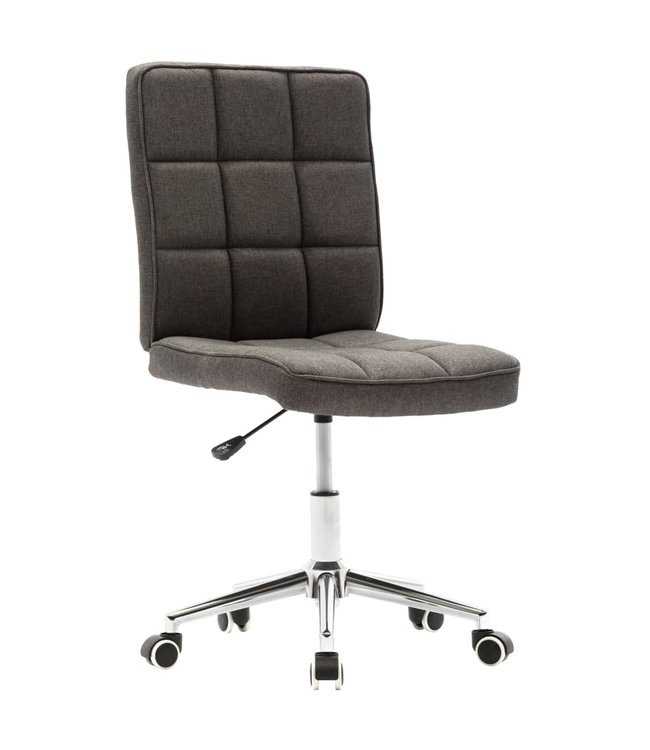 Eetkamerstoelen 6 st stof donkergrijs