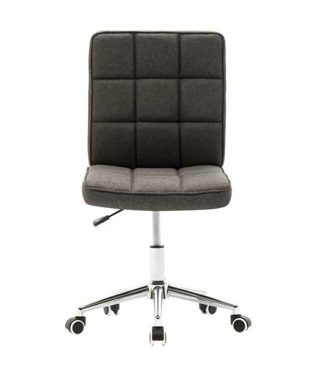 Eetkamerstoelen 4 st stof donkergrijs