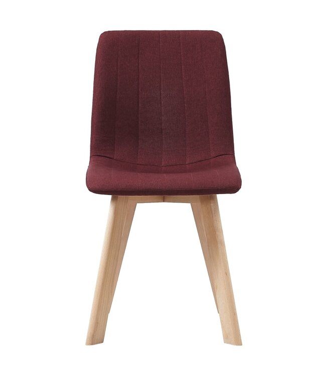 Eetkamerstoelen 6 st stof wijnrood