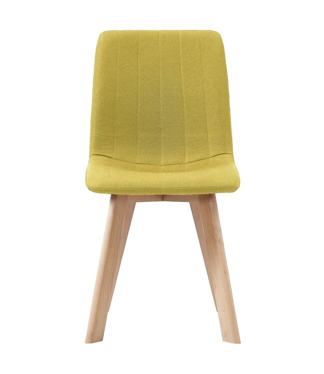 Eetkamerstoelen 6 st stof geel