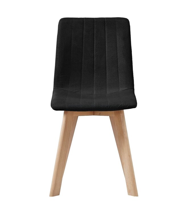 Eetkamerstoelen 6 st stof zwart