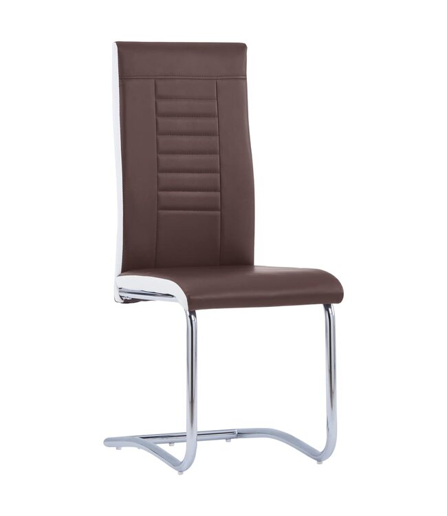 Eetkamerstoelen 6 st kunstleer bruin