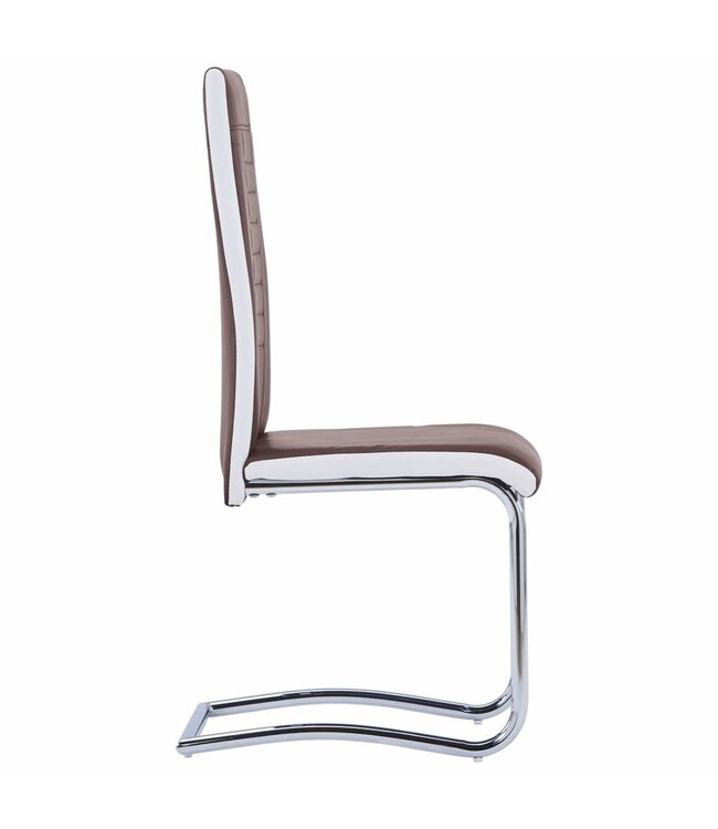 Eetkamerstoelen 6 st kunstleer bruin