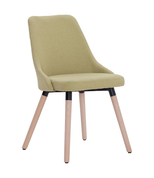 Eetkamerstoelen 6 st stof groen