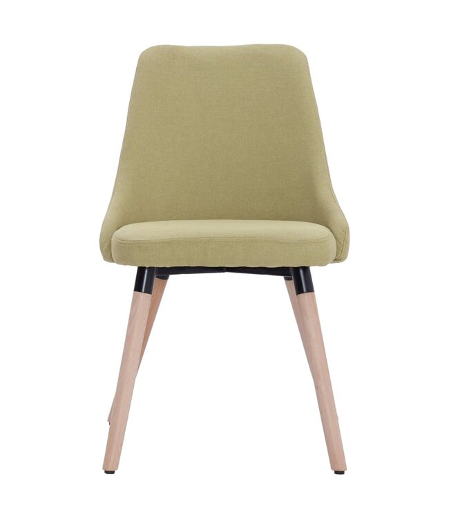 Eetkamerstoelen 6 st stof groen
