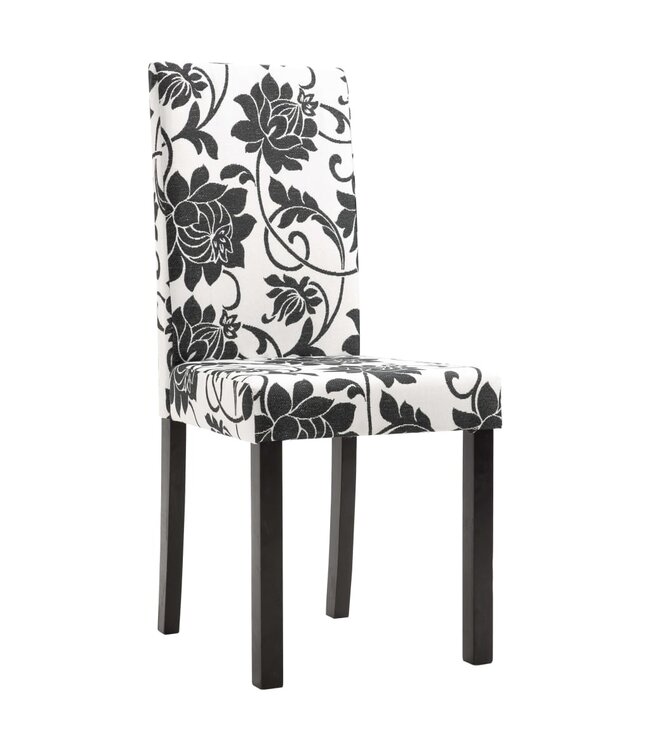 Eetkamerstoelen 2 st stof zwart