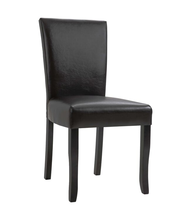Eetkamerstoelen 2 st kunstleer bruin