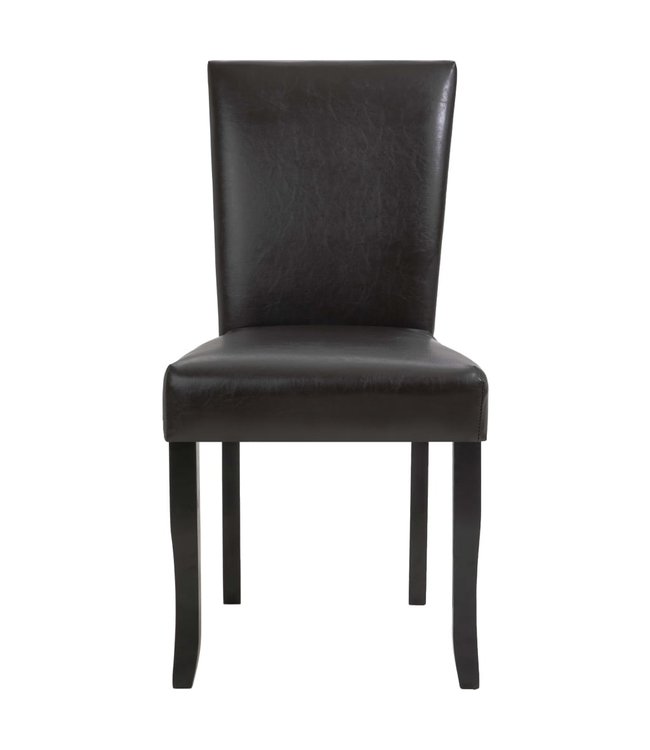 Eetkamerstoelen 2 st kunstleer bruin