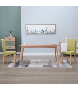 Eetkamerstoelen 2 st stof groen
