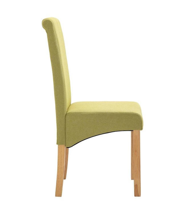 Eetkamerstoelen 2 st stof groen