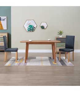 Eetkamerstoelen 2 st kunstleer grijs