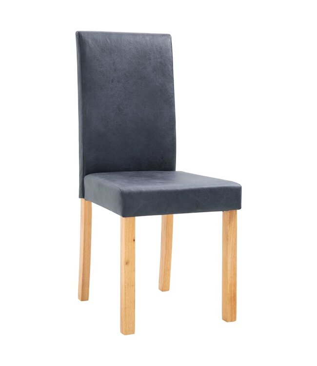 Eetkamerstoelen 2 st kunstleer grijs