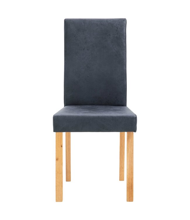 Eetkamerstoelen 2 st kunstleer grijs