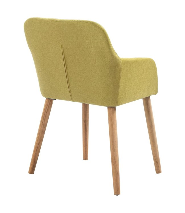 Eetkamerstoelen 2 st stof en massief eikenhout groen