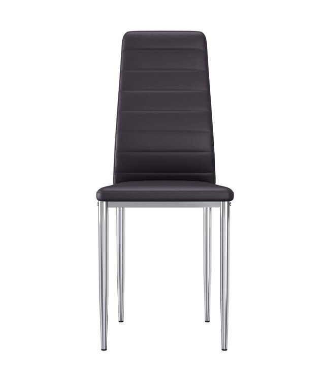 Eetkamerstoelen 6 st kunstleer bruin