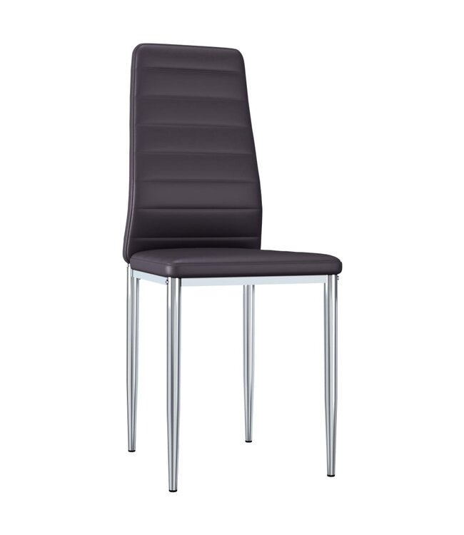 Eetkamerstoelen 4 st kunstleer bruin