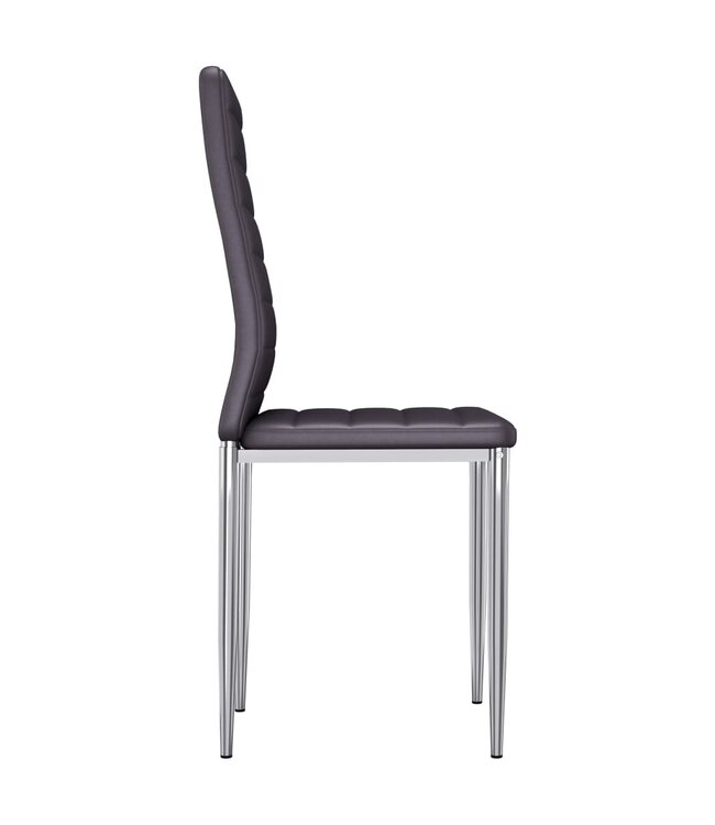 Eetkamerstoelen 4 st kunstleer bruin