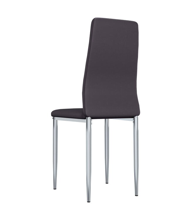 Eetkamerstoelen 4 st kunstleer bruin