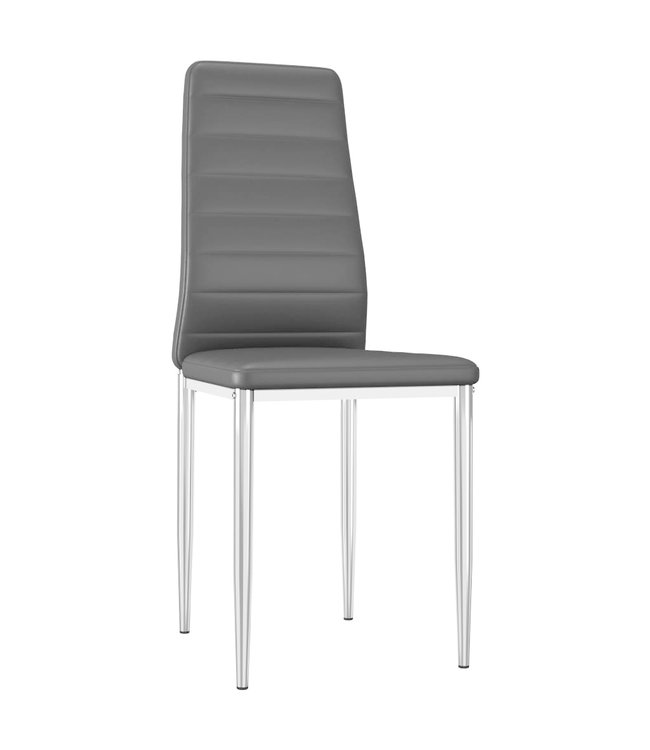 Eetkamerstoelen 6 st kunstleer zwart