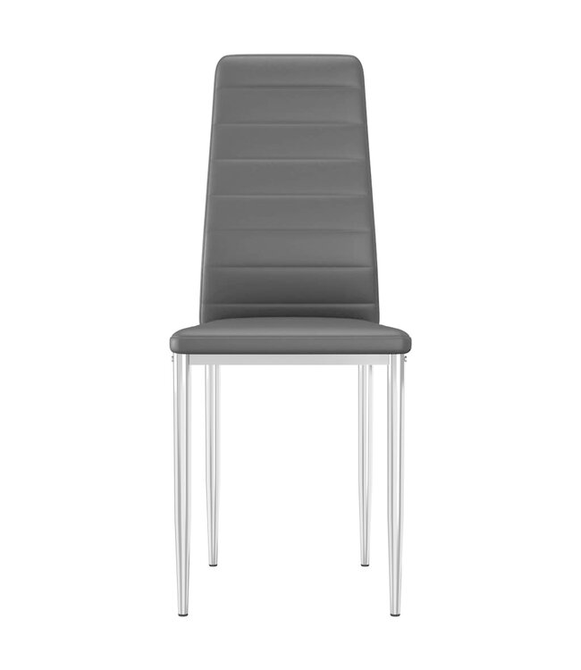 Eetkamerstoelen 6 st kunstleer zwart