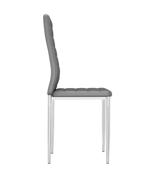 Eetkamerstoelen 6 st kunstleer zwart