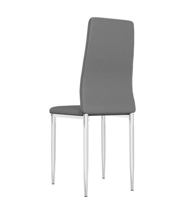 Eetkamerstoelen 6 st kunstleer zwart