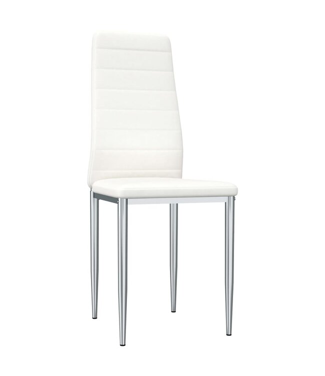 Eetkamerstoelen 6 st kunstleer wit