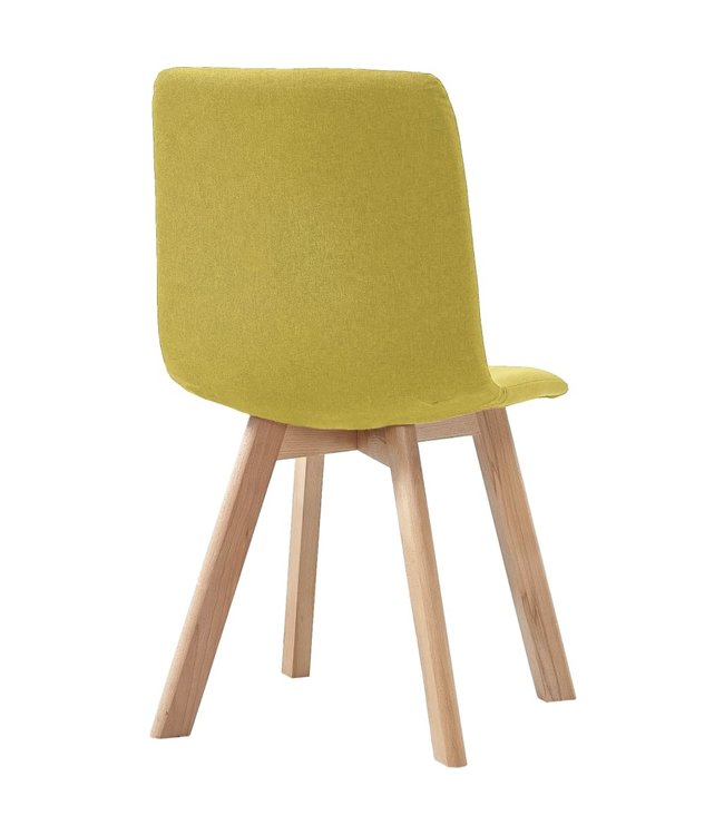 Eetkamerstoelen 4 st stof geel