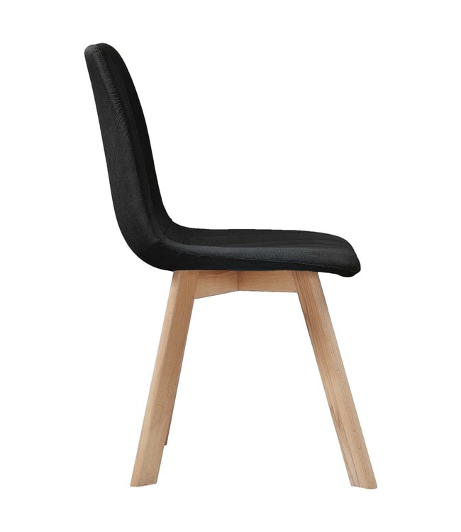 Eetkamerstoelen 2 st stof zwart