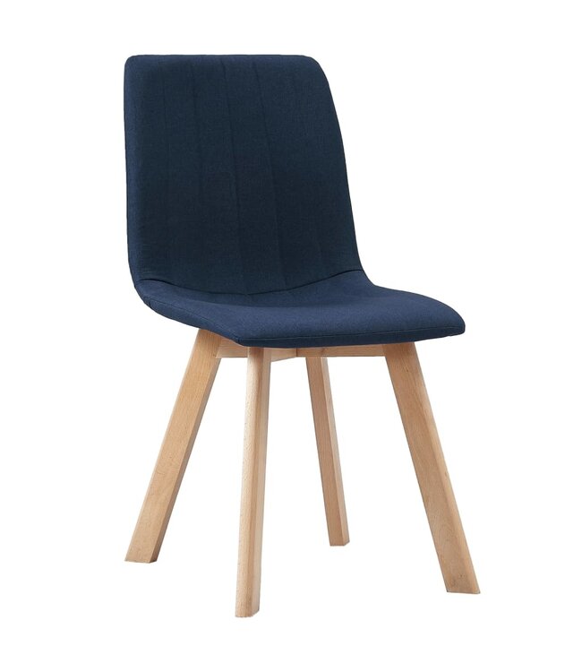 Eetkamerstoelen 4 st stof blauw