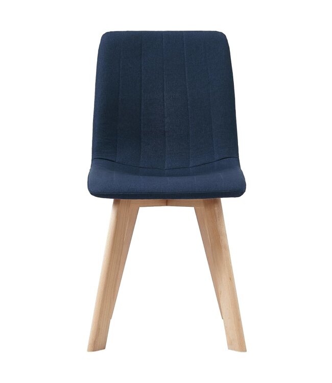Eetkamerstoelen 4 st stof blauw