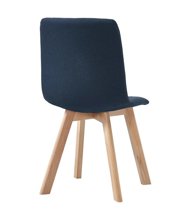 Eetkamerstoelen 4 st stof blauw