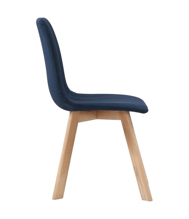 Eetkamerstoelen 4 st stof blauw