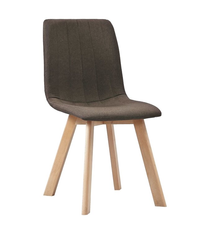 Eetkamerstoelen 4 st stof bruin