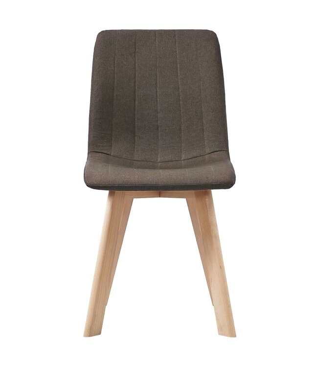 Eetkamerstoelen 4 st stof bruin
