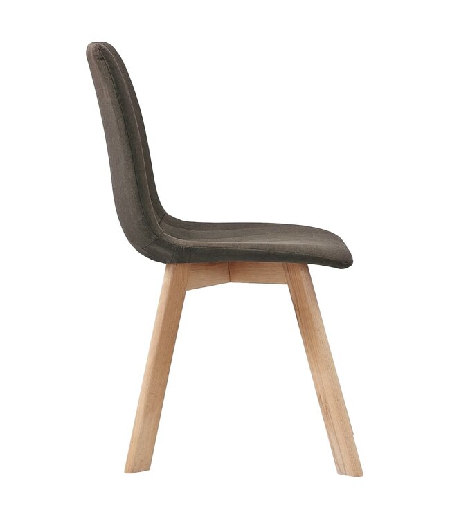 Eetkamerstoelen 4 st stof bruin