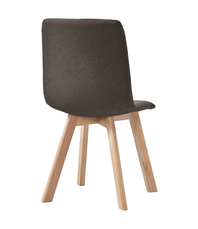 Eetkamerstoelen 4 st stof bruin