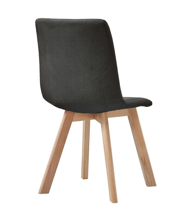 Eetkamerstoelen 2 st stof donkergrijs