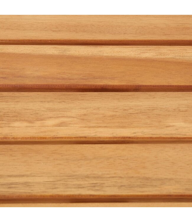 Barstoelen 2 st massief acaciahout en roestvrij staal