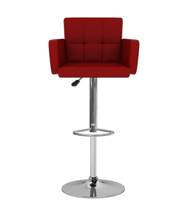 Barkrukken 2 st kunstleer wijnrood