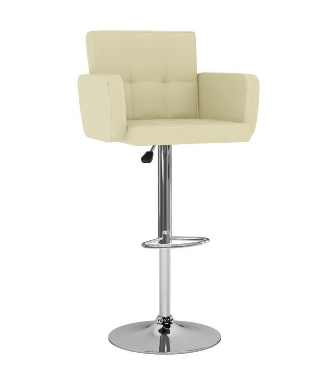 Barkrukken 2 st kunstleer crème