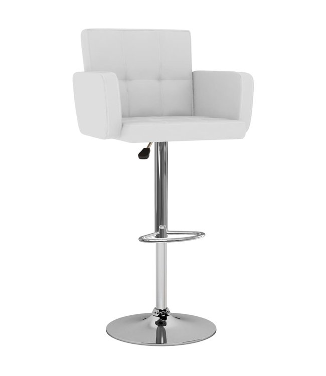 Barkrukken 2 st kunstleer wit