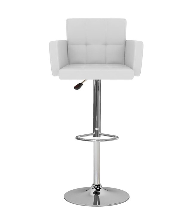 Barkrukken 2 st kunstleer wit