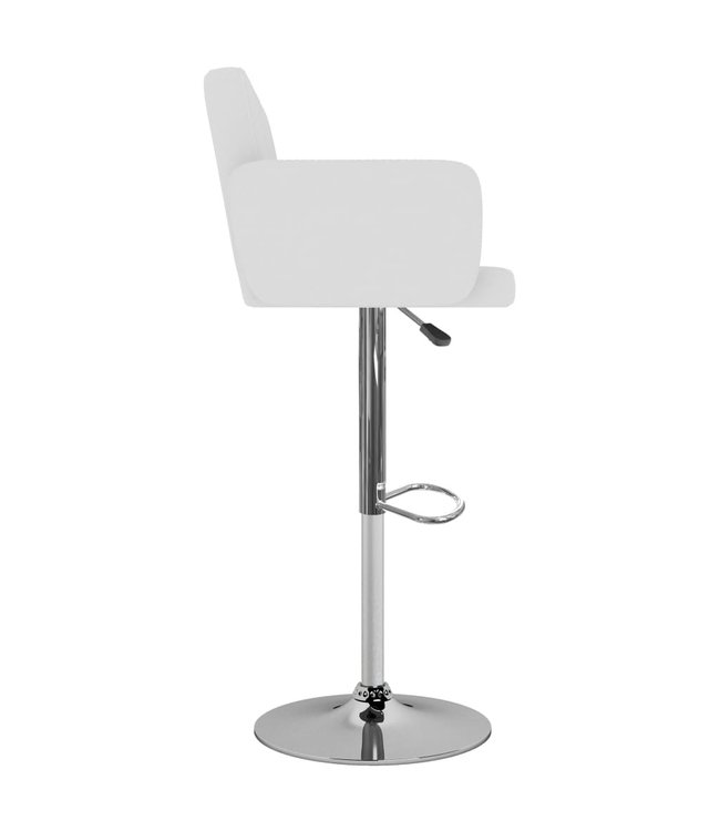 Barkrukken 2 st kunstleer wit