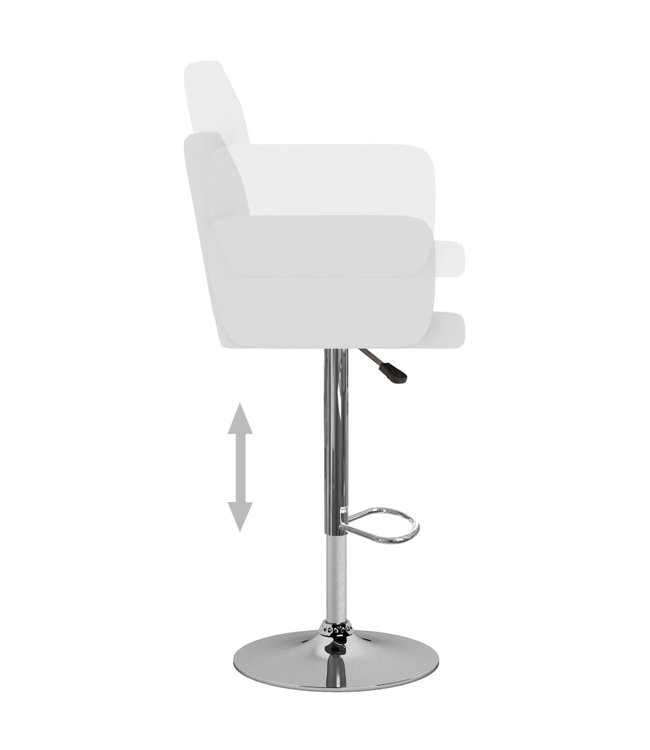 Barkrukken 2 st kunstleer wit