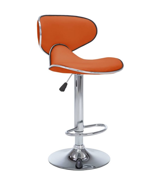 Barkrukken 2 st kunstleer oranje